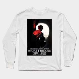 ITALY MILAN Exposition Internationale by Leopoldo Metlicovitz Vintage Art Nouveau Long Sleeve T-Shirt